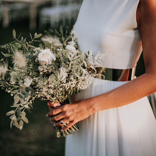 foto matrimonio bouquet verde