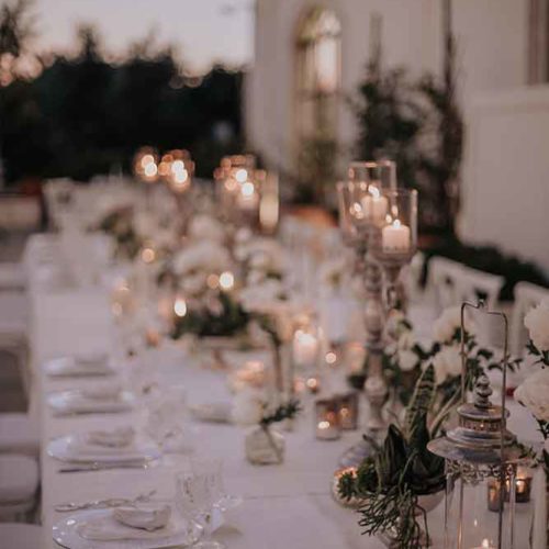 foto matrimonio cena a lume di candela